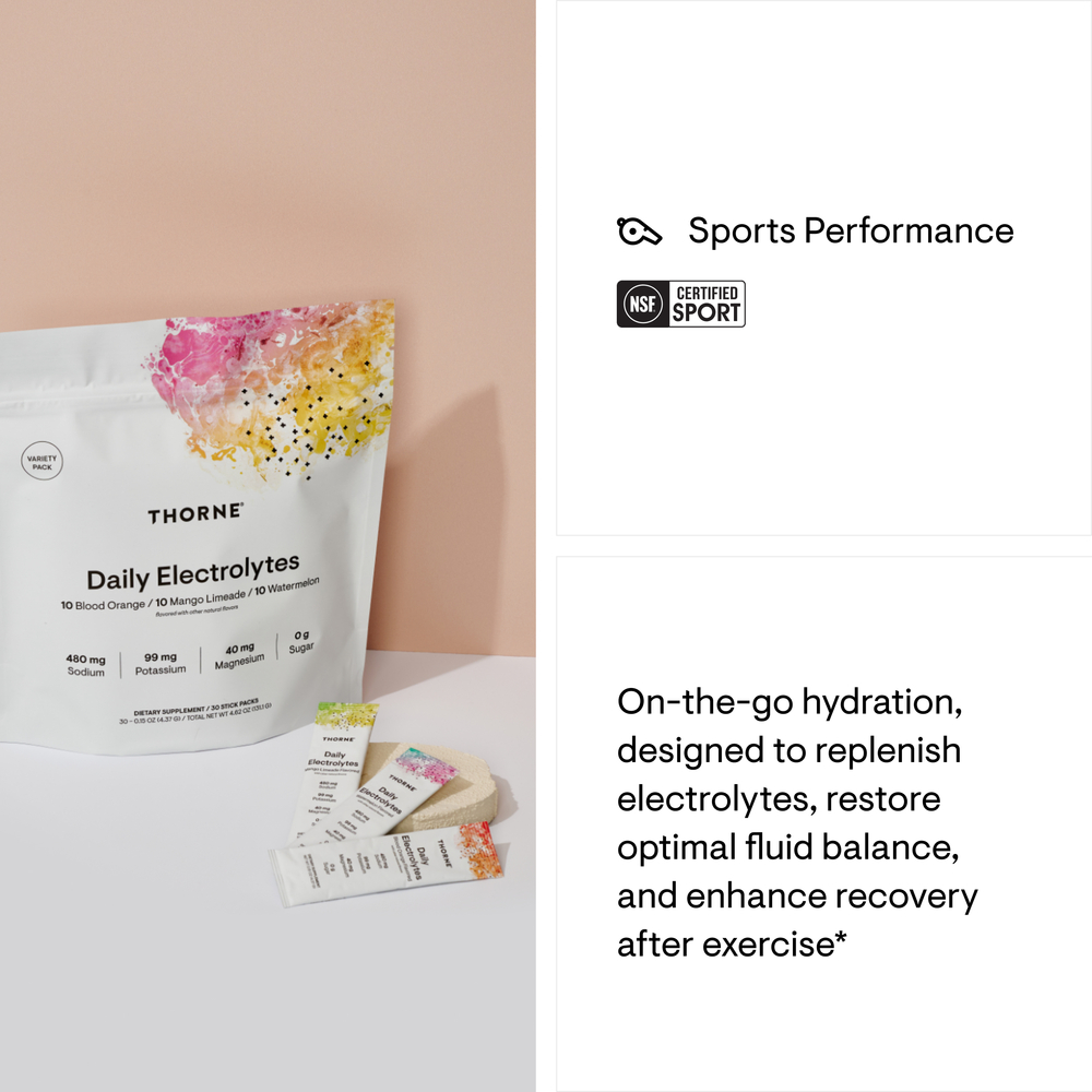 Thorne Daily Electrolytes Variety Pack 30 packets