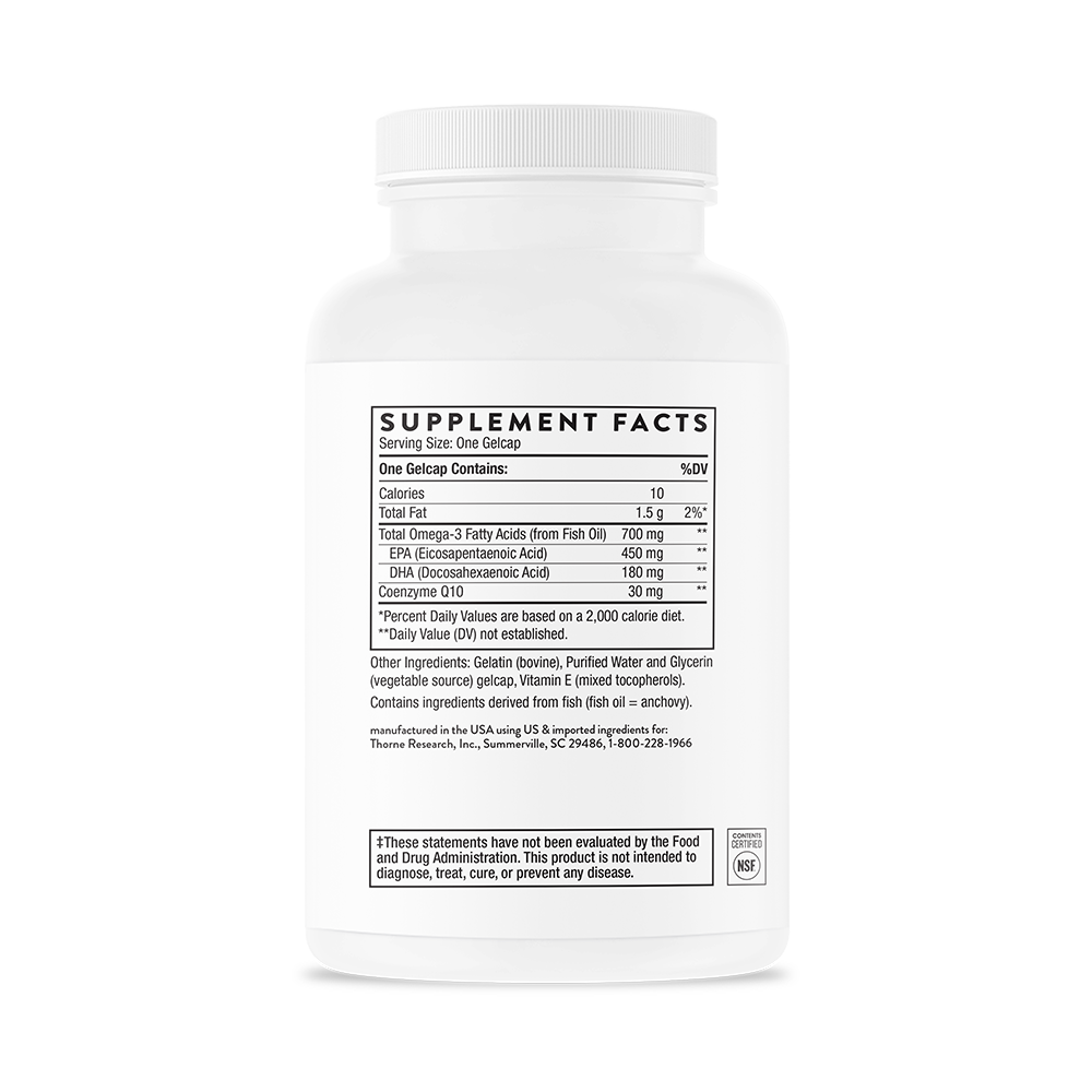 Thorne Omega-3 with CoQ10 90 gelcaps
