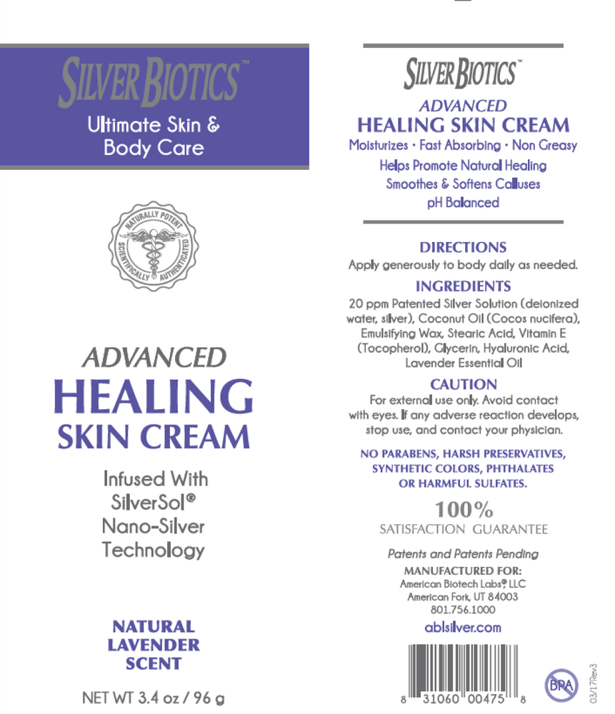 American BioTech Labs Silver Biotics Skin Cream Lavender 3.4oz
