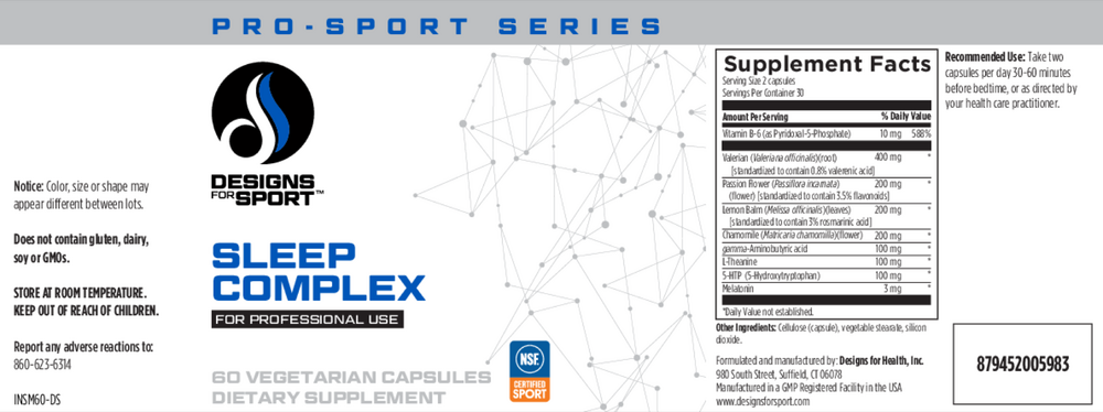 Designs For Sport Sleep Complex 60 capsules