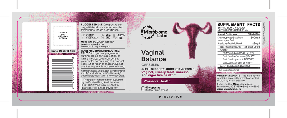 Microbiome Labs Vaginal Balance 60 capsules