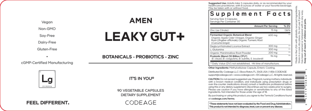 Amen Leaky Gut + 90 capsules