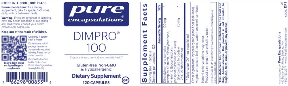 Pure Encapsulations DIM-Pro 100 120 capsules