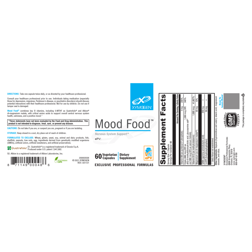 XYMOGEN Mood Food 60 capsules