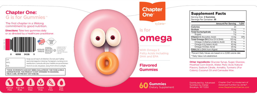Chapter One Vitamins Omega 3 Gummies 60 gummies