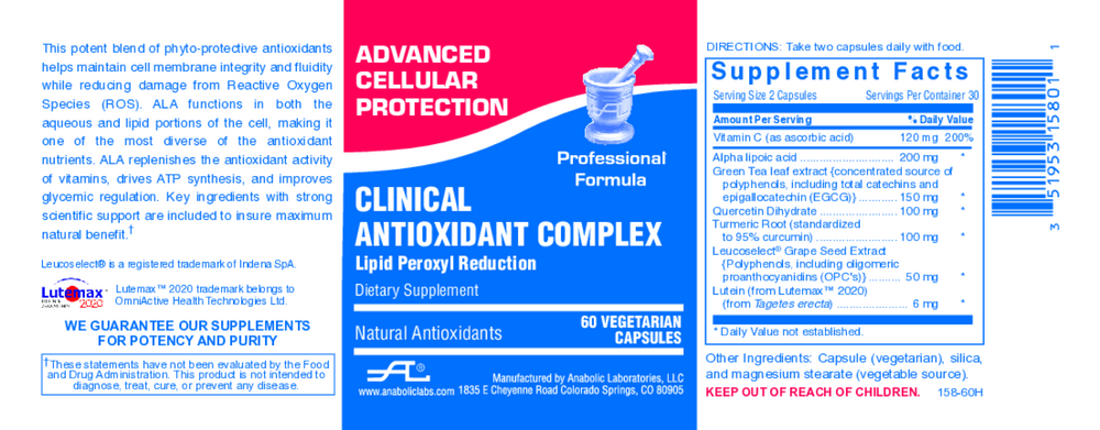 Anabolic Laboratories Clinical Antioxidant Complex 60 capsules