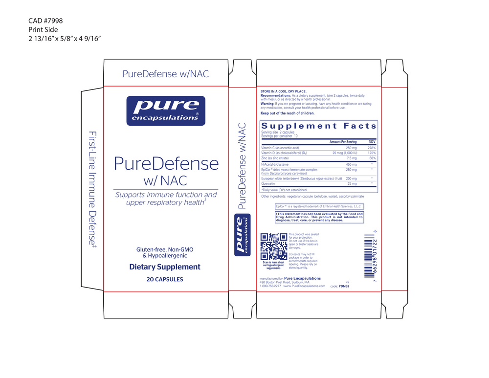 Pure Encapsulations PureDefense w/Nac 20 capsules
