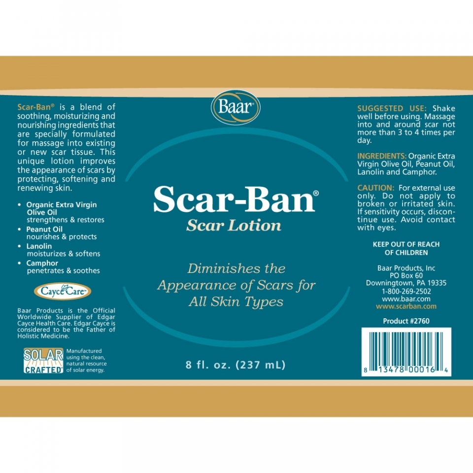 Baar Products Scar-Ban Massage Lotion 8 fl oz