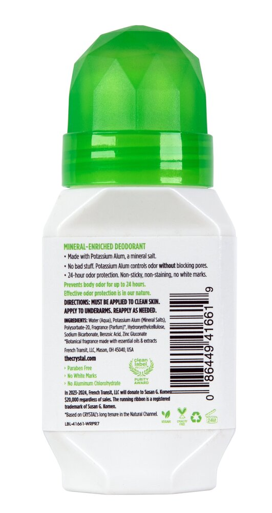 Crystal Vanilla Jasmine Roll On Deodorant 2.25oz