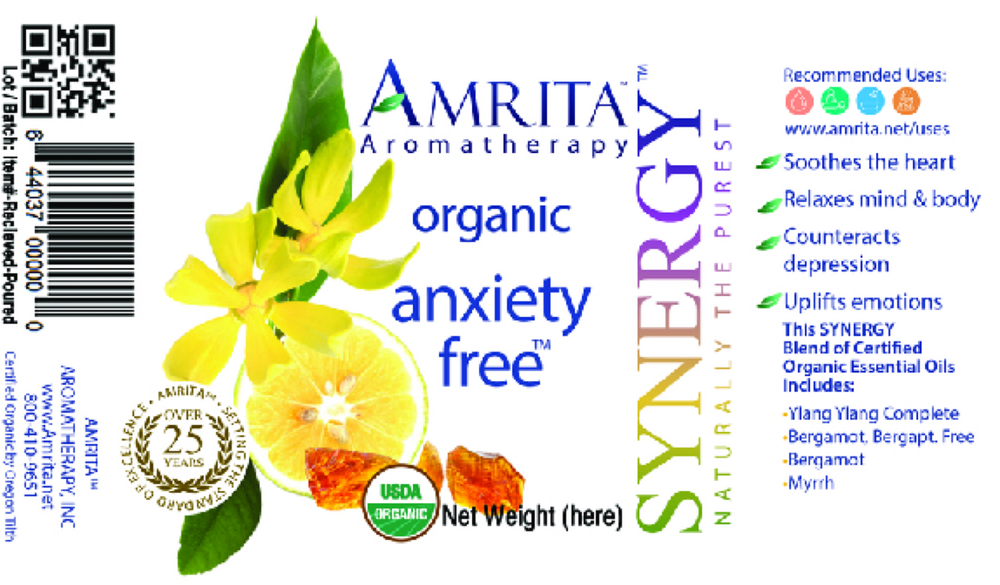 Amrita Aromatherapy Anxiety Free Organic 0.34oz