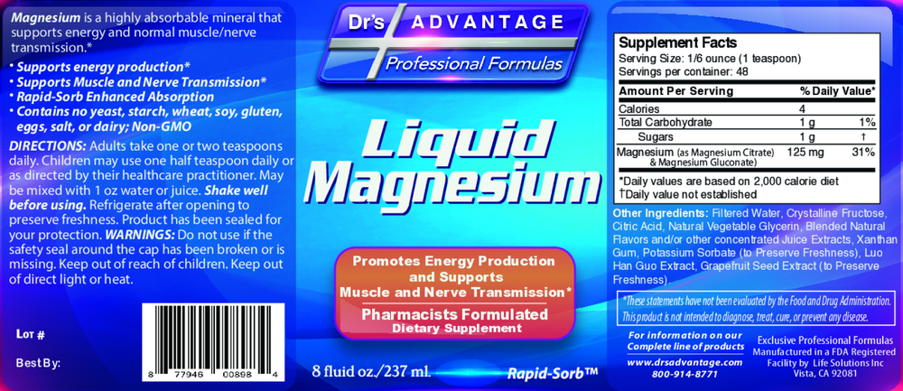 Dr's Advantage Liquid Magnesium 237ml