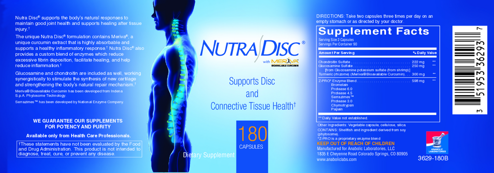 Anabolic Laboratories Nutra Disc w/Meriva 180 capsules