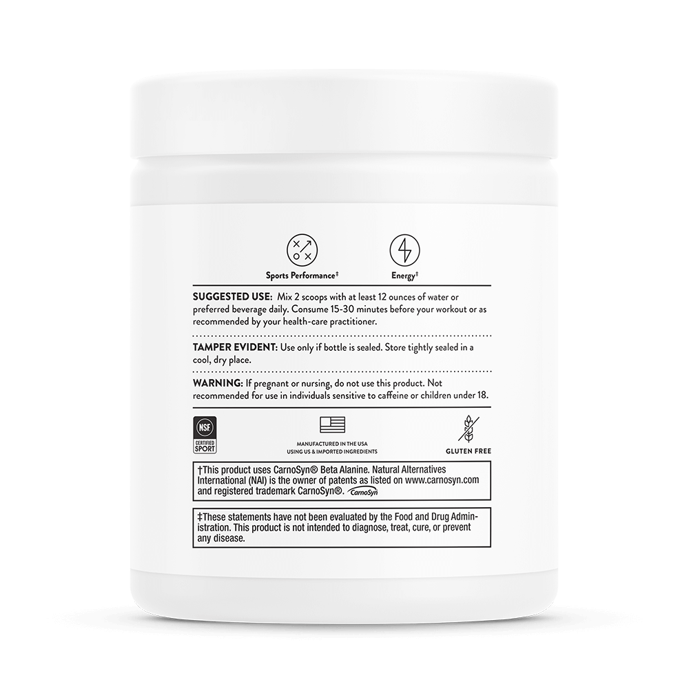 Thorne Advanced Pre-Workout, Rainbow Sherbet Flavor 296g