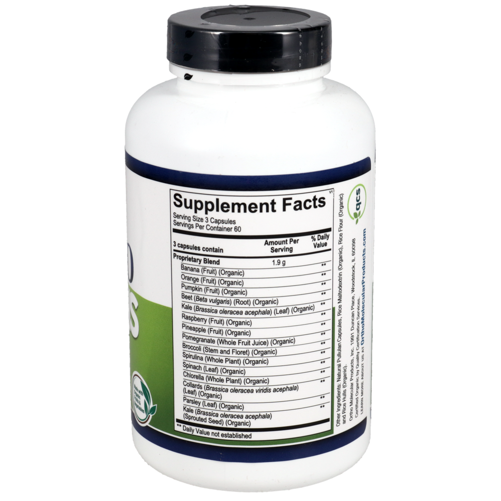 Ortho Molecular Product Indigo Greens Capsules 180 capsules