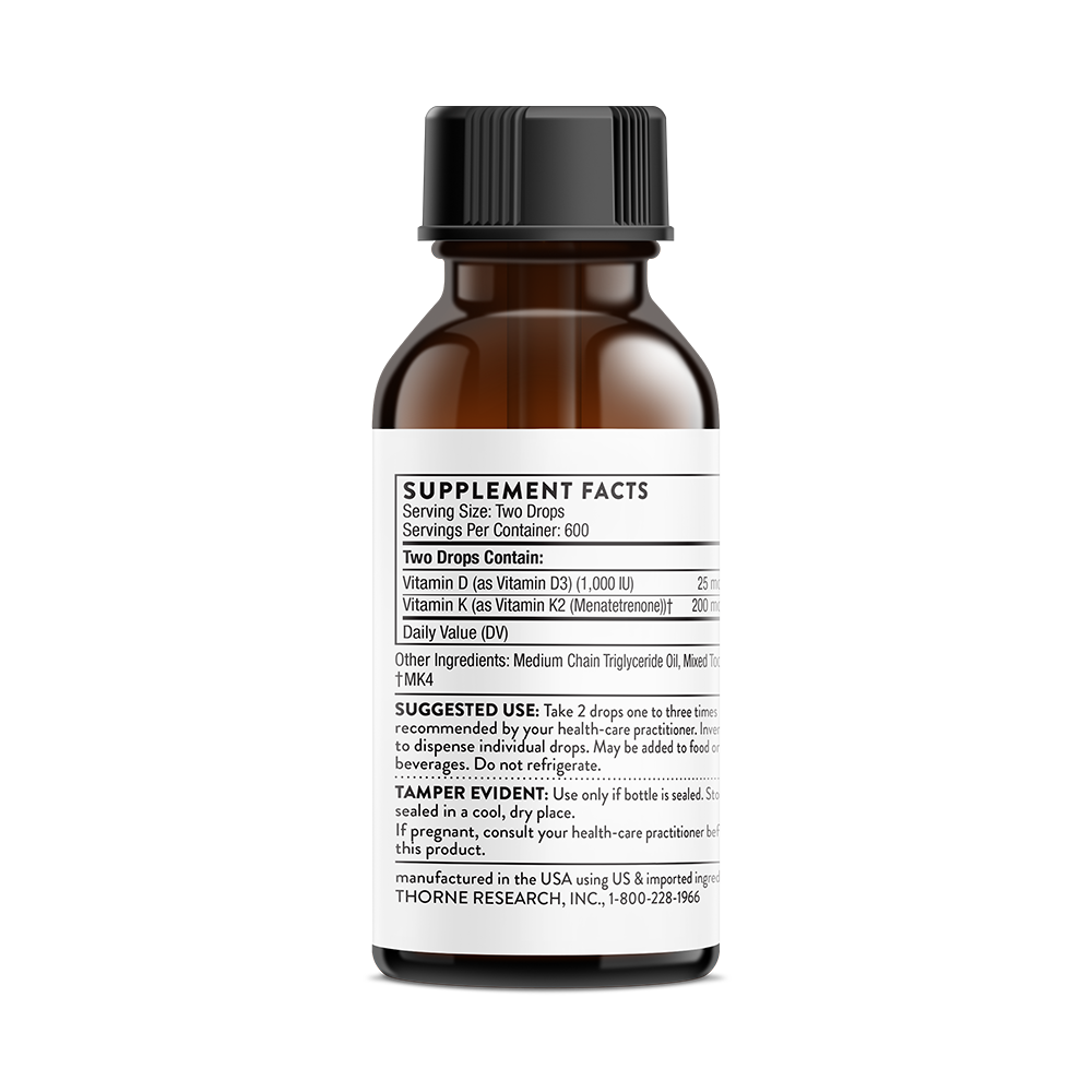 Thorne Vitamin D + K2 Liquid 30ml