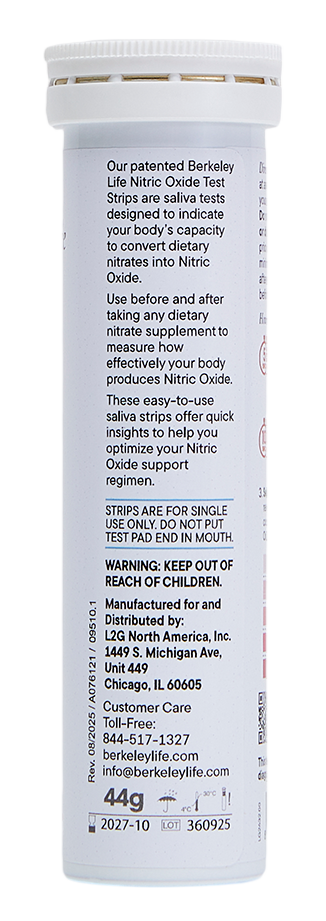 Berkeley Life Berkeley Life Nitric Oxide Saliva Test Strip 25 pack