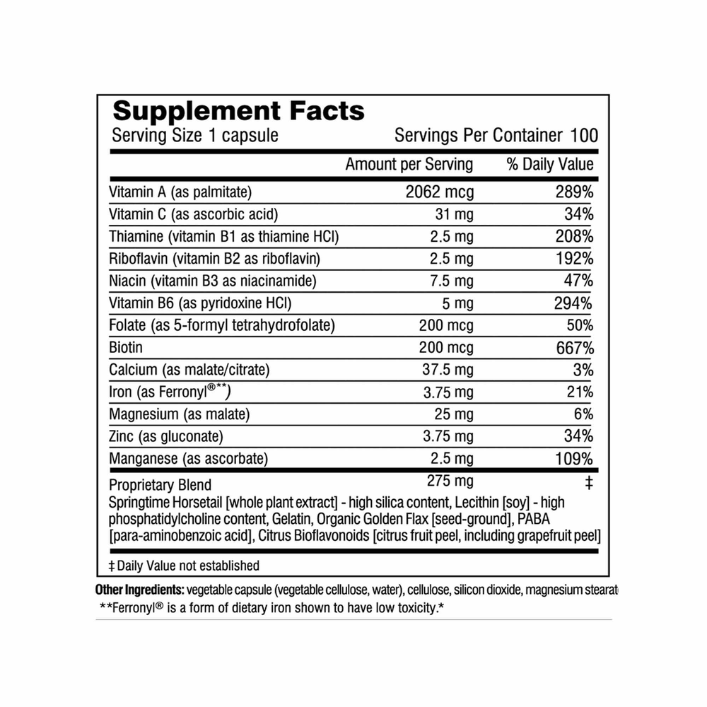 Doctor Wilson's Original Formulations Hair, Skin and Nails Plus 100 capsules