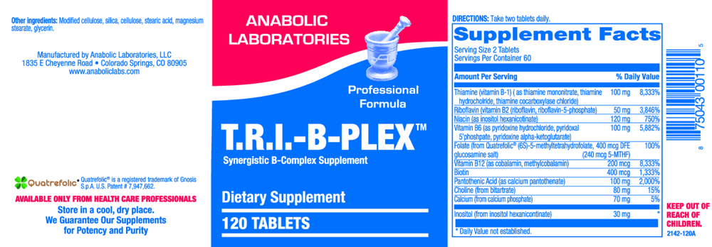 Anabolic Laboratories TRI-B-Plex™ 120 tablets