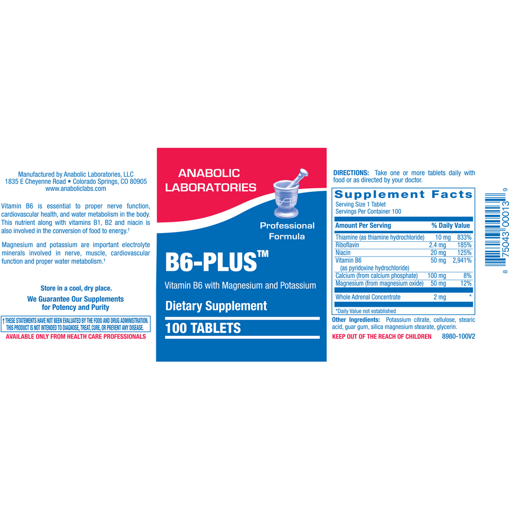 Anabolic Laboratories B6-Plus 100 tablets