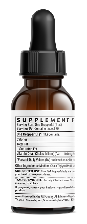 Thorne Vitamin D3 (Liquid) 30ml