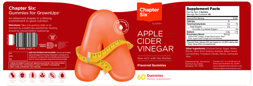 Chapter One Vitamins Apple Cider Vinegar Gummies 60 gummies