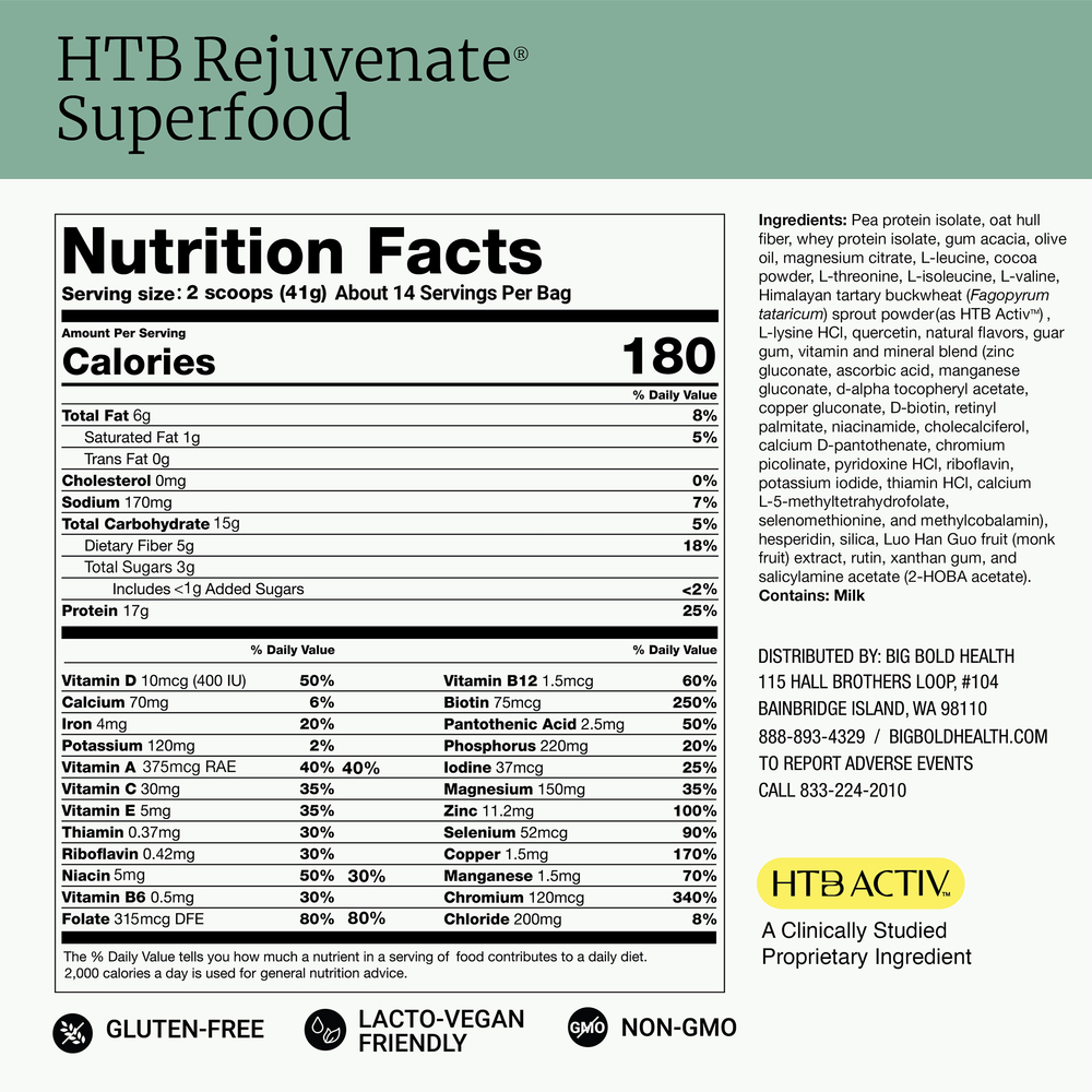 Big Bold Health HTB Rejuvenate Superfood 658g