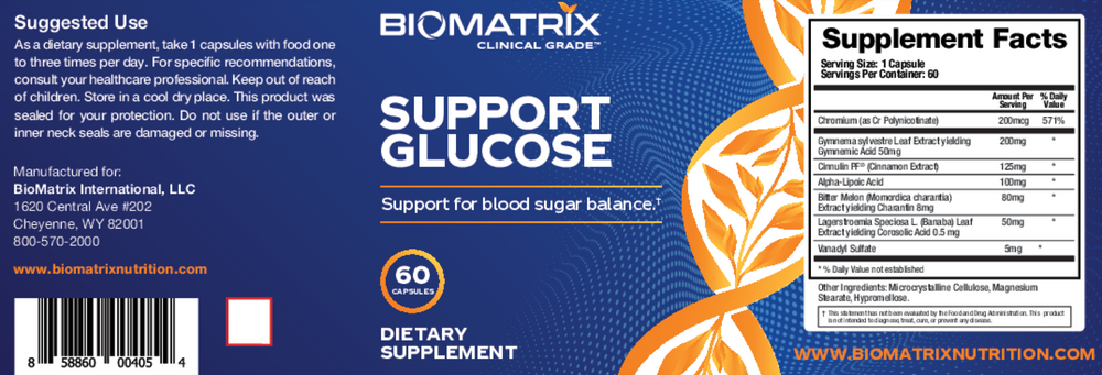 BioMatrix Support Glucose 60 capsules