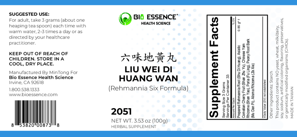 Bio Essence Health Science Liu Wei Di Huang Wan (Six Ingredient wit 100g