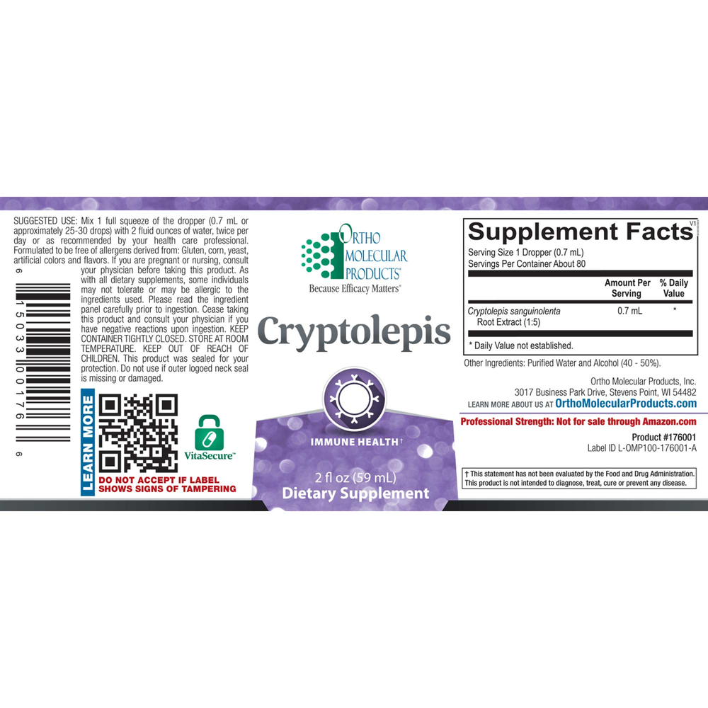 Ortho Molecular Products Cryptolepis 59 ml