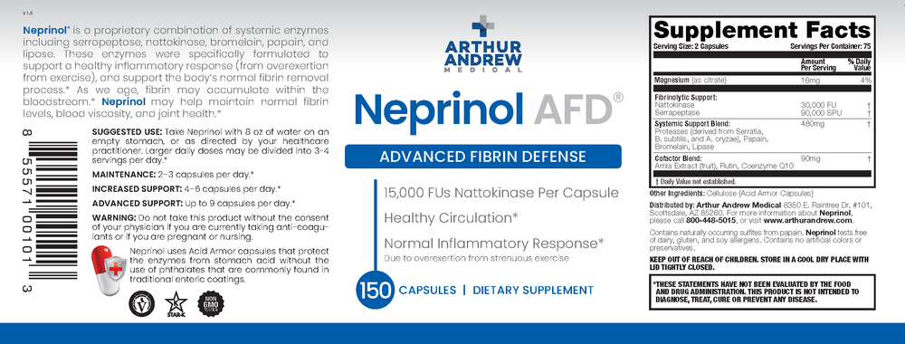 Arthur Andrew Medical Neprinol AFD 150 capsules