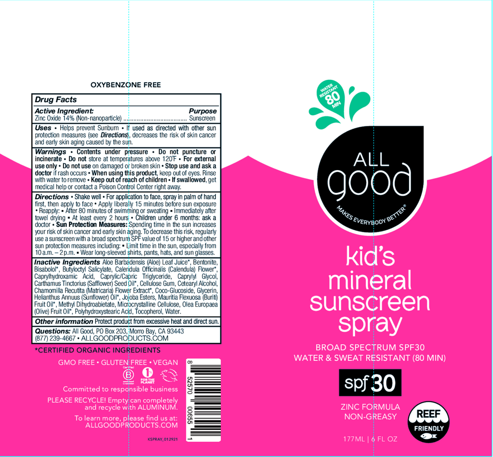 All Good SPF30 Kid's Sunscreen Spray 6oz