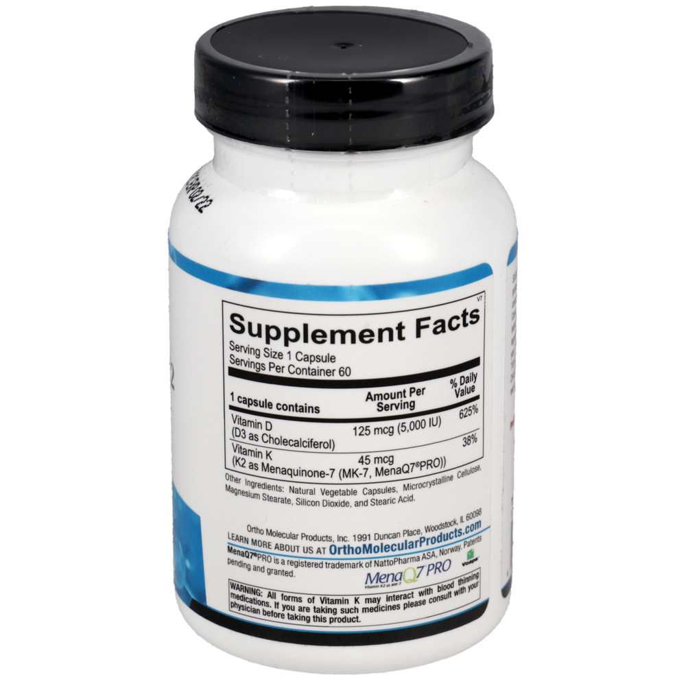 Ortho Molecular Products Vitamin K2 with D3 60 capsules