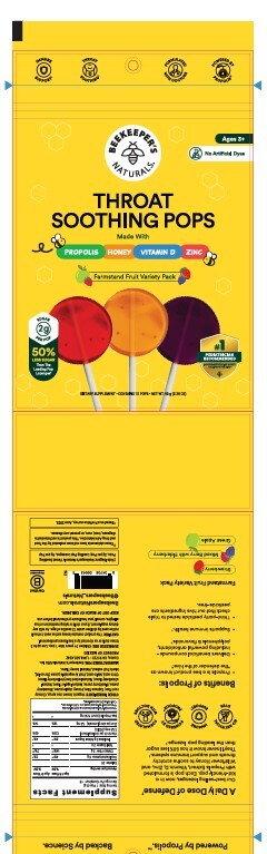 Beekeeper's Naturals Lollipop Variety Pack 15ct Pouch 15 count