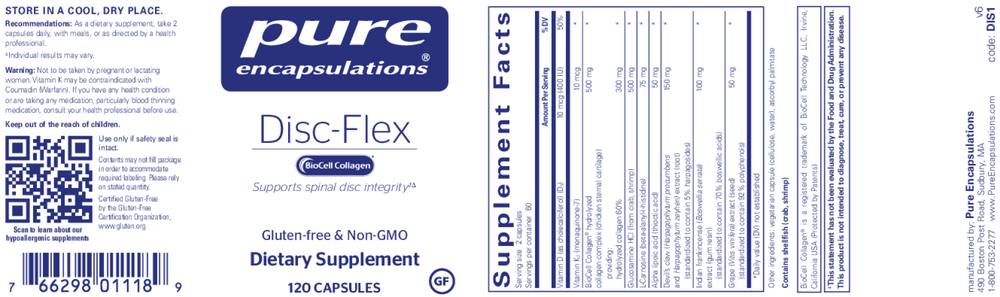 Pure Encapsulations Disc-Flex 120 capsules