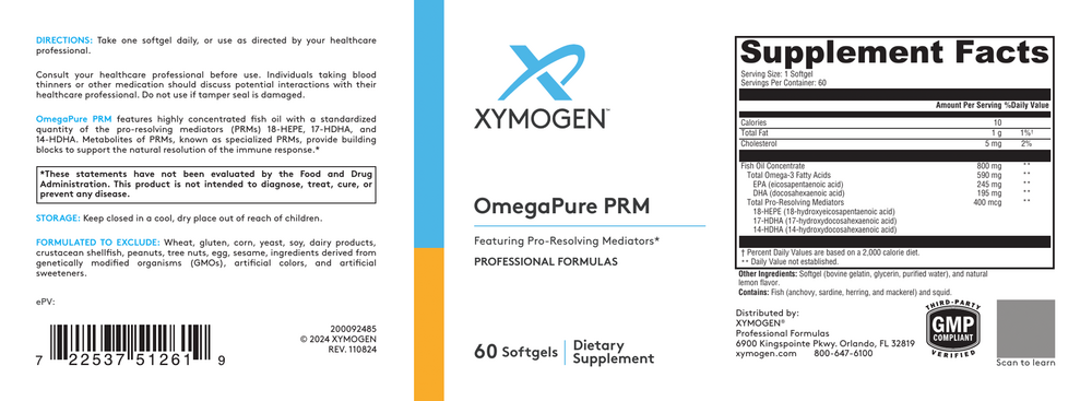XYMOGEN OmegaPure PRM 60 Softgels