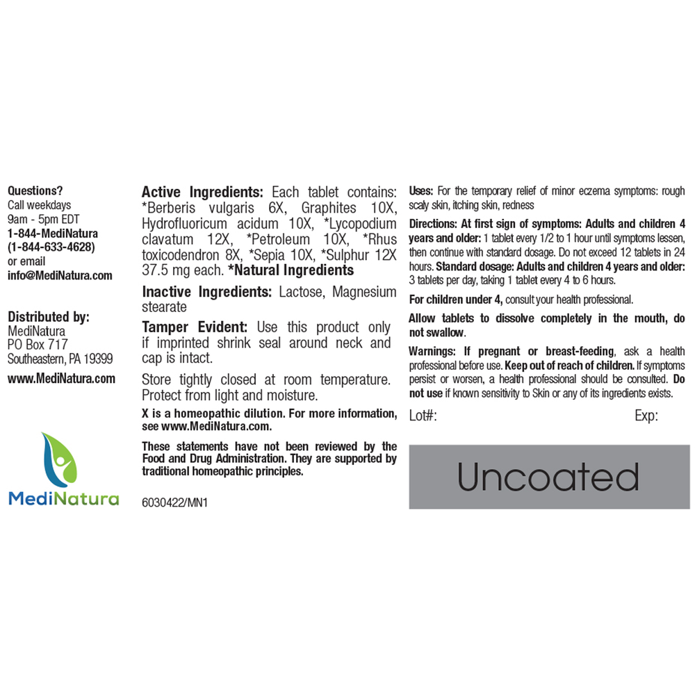 BHI Homeopathics/Medinatura BHI Skin 100 tablets