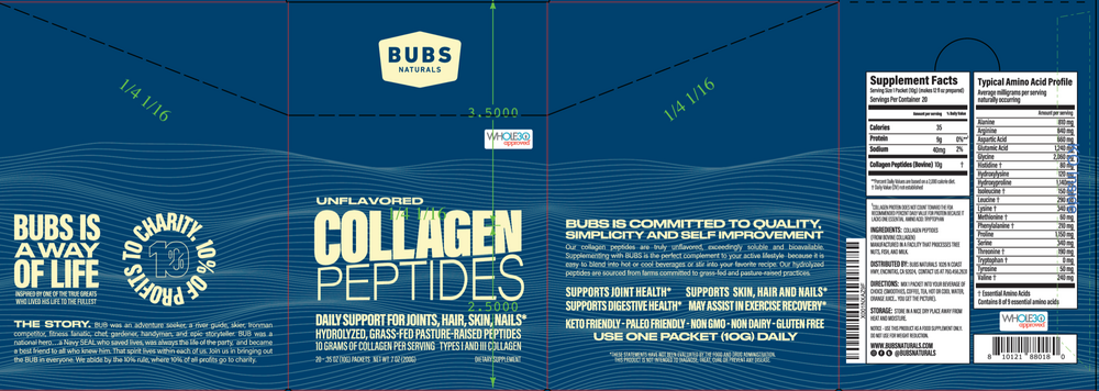 Bubs Naturals Collagen Protein Packets 20 packets