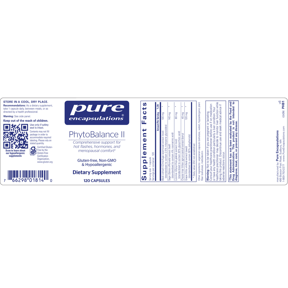 Pure Encapsulations PhytoBalance II 120 capsules