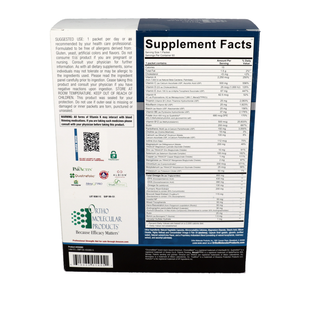 Ortho Molecular Product - Alpha Base Premier Packs 60 packets