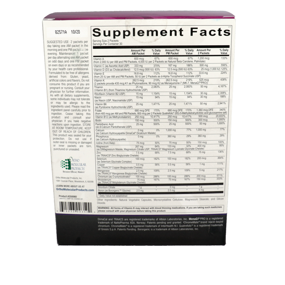 Ortho Molecular Products Pro Bono 60 pak