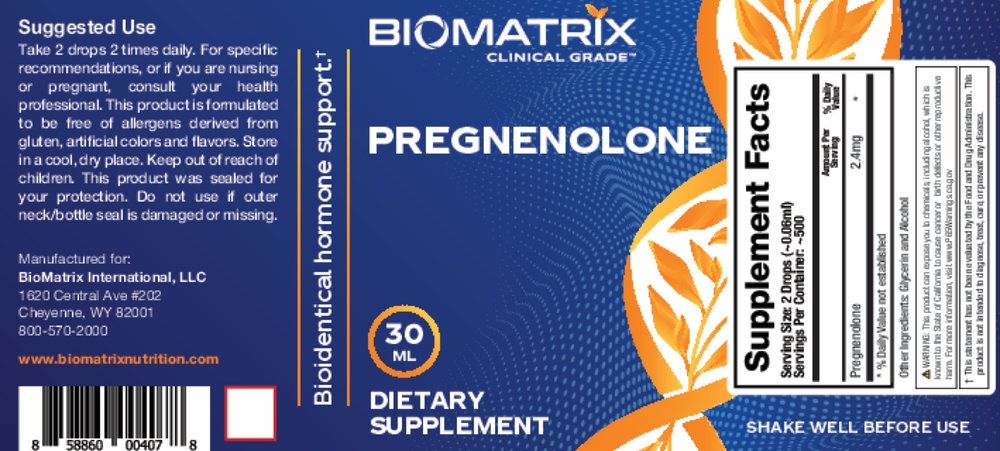 BioMatrix Pregnenolone Drops 30 Milliliters