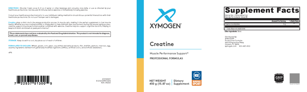 XYMOGEN Creatine 450 Grams