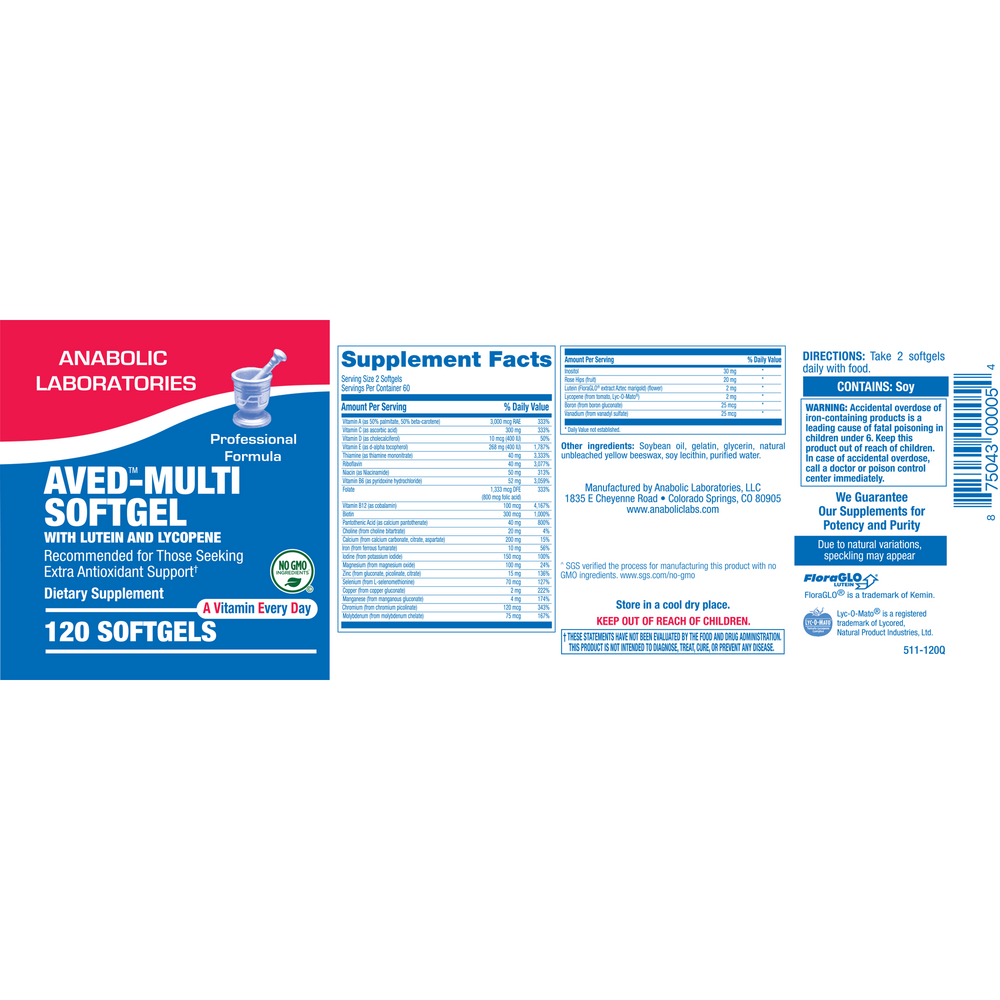 Anabolic Laboratories Aved-Multi Softgel 120 Softgels
