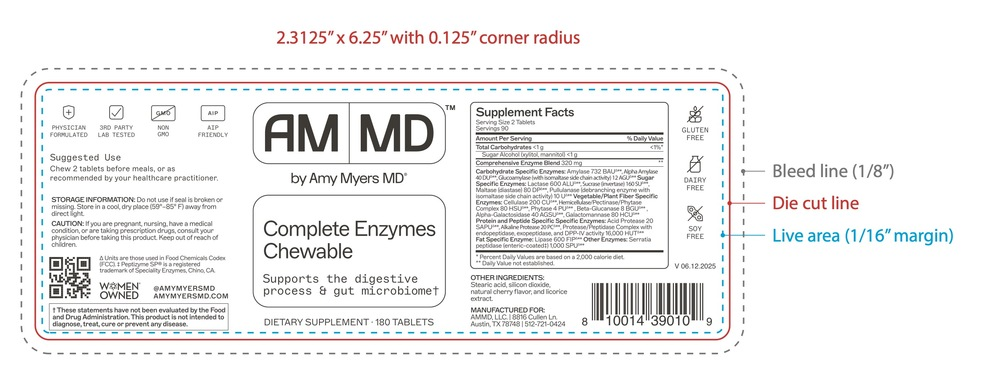 Amy Myers MD Complete Enzymes Chewable 180 tablets