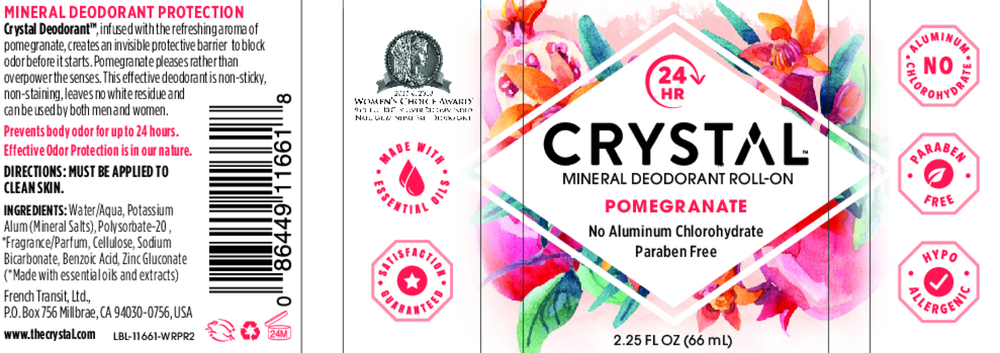 Crystal Mineral Roll-On Pomegranate 2.25oz