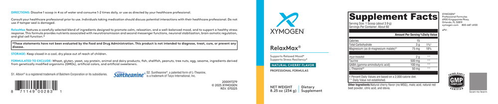 XYMOGEN RelaxMax Cherry (GABA) 234 Grams