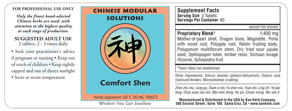 Chinese Modular Solutions by Kan Comfort Shen 120 tablets