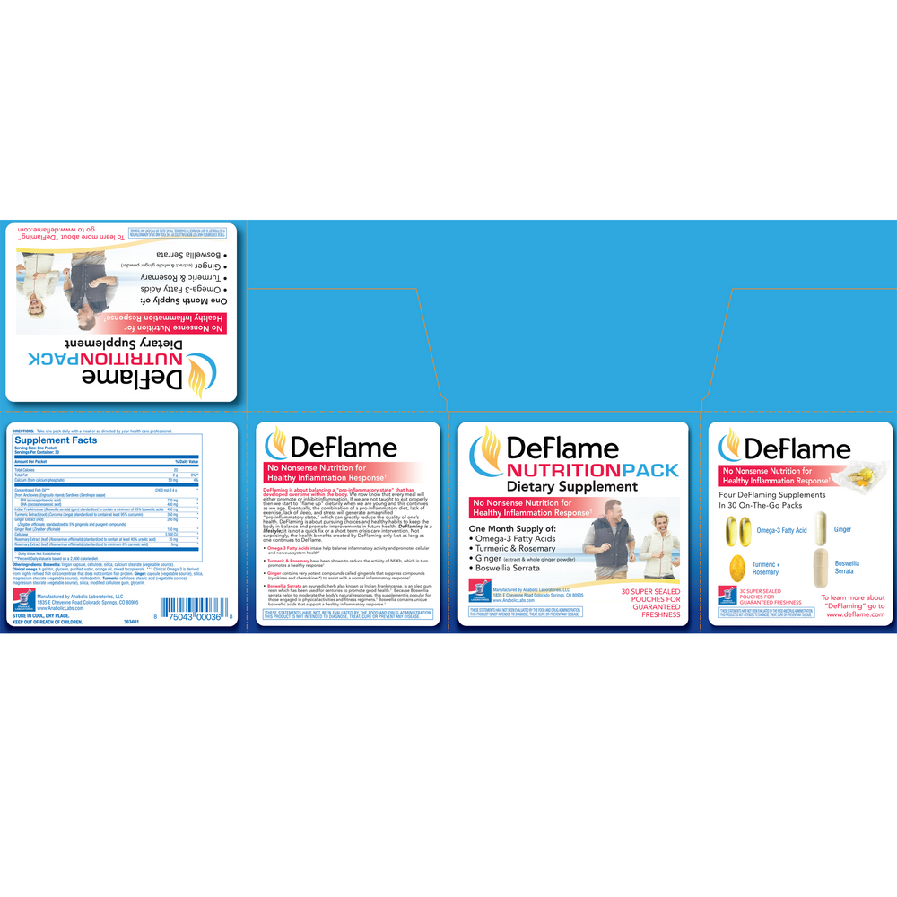 Anabolic Laboratories Deflame Nutrition Pack 30 packets