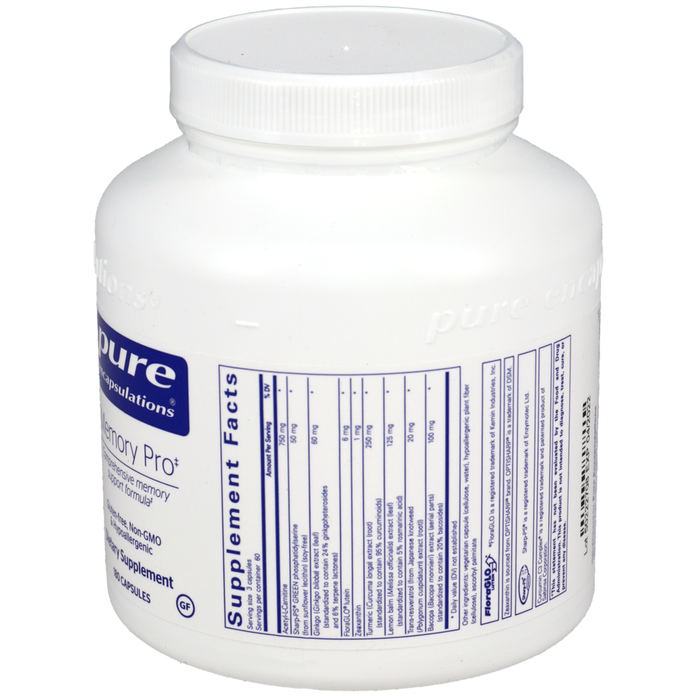 Pure Encapsulations Memory Pro 180 capsules
