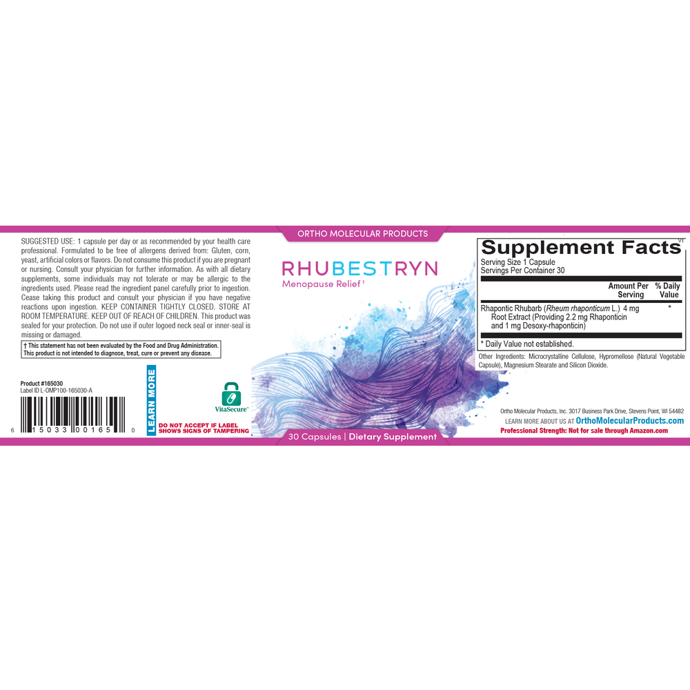 Ortho Molecular Products Rhubestryn 30 capsules